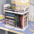thumbnail image 1 of Student Book Storage Bag Transparent Storage Box Foldable Handheld Books School Supplies Organising Box, 1 of 3