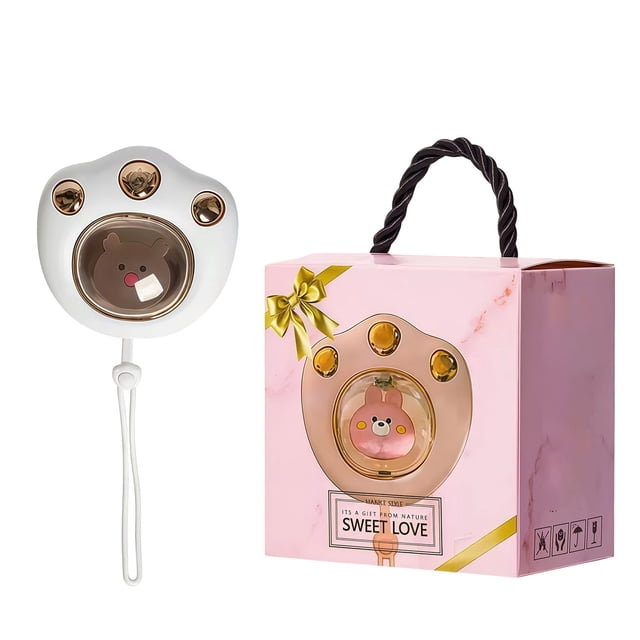 Chauffe-mains Rechargeable au Design de Chat Mignon, Portable, Alimenté par USB, Réutilisable, Appareil de Chauffage Personnel d'Hiver pour une Chaleur Constante et un Confort
