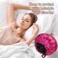thumbnail image 4 of EGNMCR Reversible Silk Satin Cap For Sleeping, Adaptable Button Silk Satin Hair Cap, Fashionable Double Layer Hair Cap sleeping cap, 4 of 6
