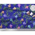 thumbnail image 2 of Soimoi Poly Georgette Fabric Leaves & Bell Floral Printed Fabric 1 Yard 42 Inch Wide, 2 of 3