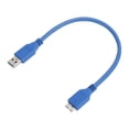 thumbnail image 4 of Câble Usbba vers MicroB Disque Dur Externe USB3.0 Adaptateur de Transmission 5Gbps Cordon Bleu 0.3 Mètre, 4 of 7