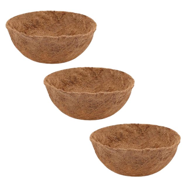 3x Coco Liners Thick Liner for Flower Pot Flower Outdoor Coir Planter 20cm