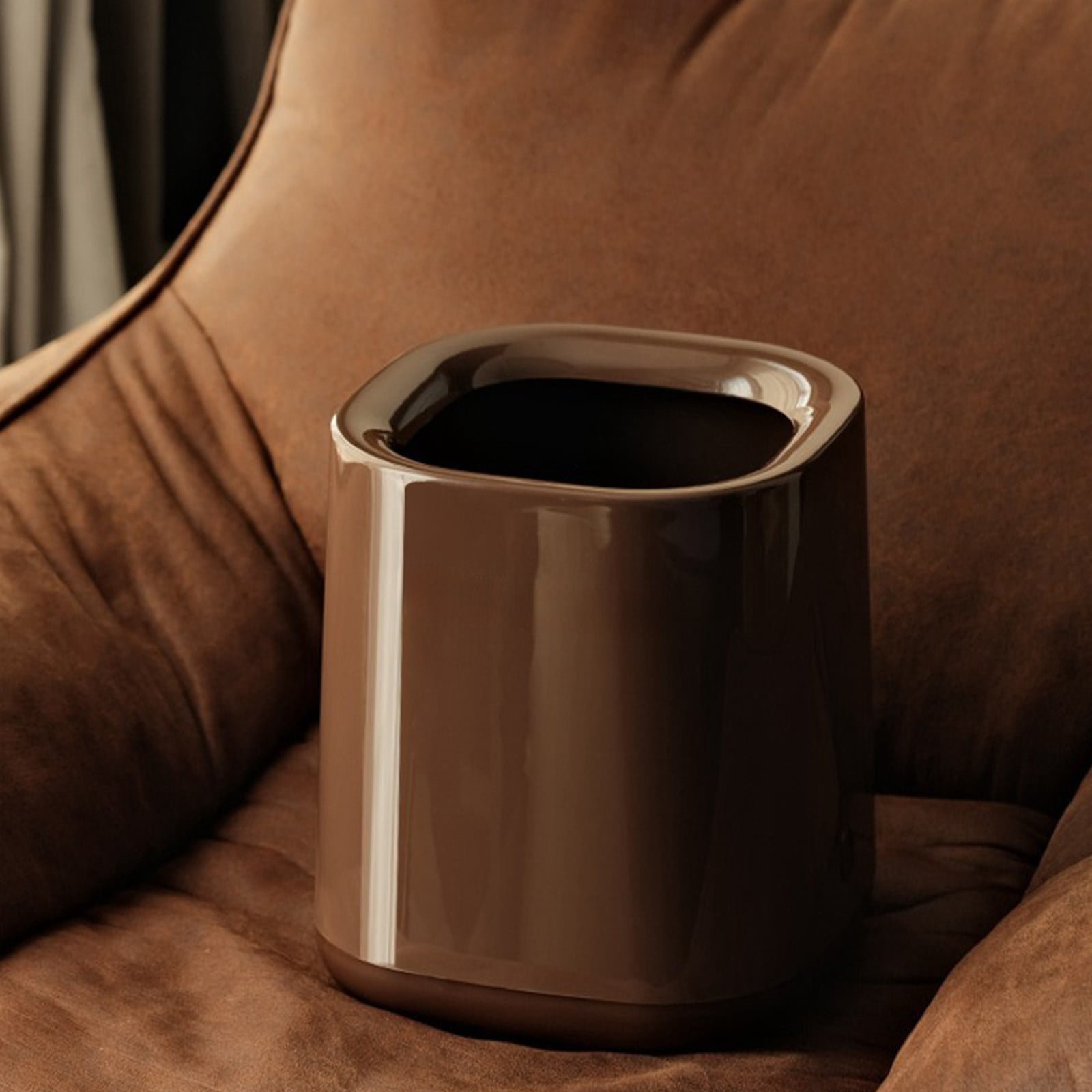 Large-capacity Garbage Can High-color Household Living Room Kitchen Bedroom Double-layer High-class Feeling Garbage Can Plastic Trash Cans