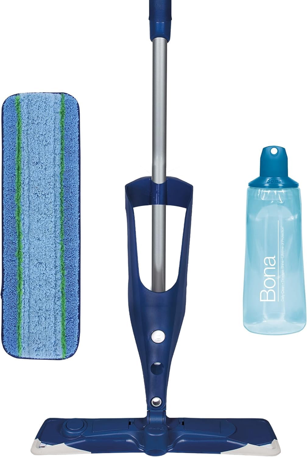 Bona PowerPlus Premium Motion Spray Mop for Hardwood Floors - Includes PowerPlus Hardwood Floor Cleaning Solution and PowerPlus Microfiber Cleaning Pad -
