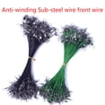 thumbnail image 3 of Langgg 10pcs Fishing Line Steel Wire Leader Swivel Fishing Accessory Leadcore Leash Sea Fishing Rod Line, 3 of 8