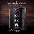 thumbnail image 4 of Ivation 12 Bottle Compressor Wine Cooler Refrigerator with Lock, Black, 4 of 8