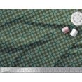 thumbnail image 3 of Soimoi Green Crepe Silk Fabric Square & Triangle Geometric Print Fabric by the Yard 42 Inch Wide, 3 of 3