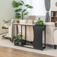 thumbnail image 3 of Costway Table Console de 43,5 Po avec Dessus en Faux Marbre et 2 Compartiments de Rangement pour Entrée et Couloir, 3 of 9