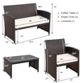 thumbnail image 3 of Costway 8PCS Patio Rattan Furniture Set Cushioned Chair Sofa Coffee Table White, 3 of 10