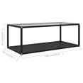 thumbnail image 4 of vidaXL Table Basse Transparent et Noir 100x50x35 cm Verre Trempé, 4 of 4