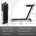 thumbnail image 2 of Gymax Motorized Treadmill Folding Under Desk Electric Treadmill w/ APP Silver, 2 of 10