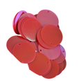 thumbnail image 1 of GUOOL 85 Pièces 20mm Plat Rond Sequins Lâches, Rondes Paillettes Lâches avec Trou, Accessoires de Coiffure Bricolage, pour Mariage, Tricot, Femmes Rouge, 1 of 9