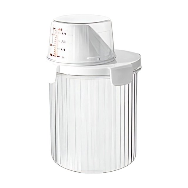 Food Grade Plastic Kitchen Storage Container - Airtight Insect-Proof Cereal Bin with Transparent Window, Large Capacity Rice/Flour Storage Box for Pantry Organization(4.3x3.9x6.7 in)