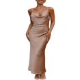 thumbnail image 1 of Women‘s Long Bodycon Dress with Spaghetti Straps, 1 of 5