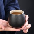 thumbnail image 2 of Black Sample Tea Cup Household Tea Cup Home Tea Cup Ceramic Drinking Cup, 2 of 9