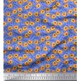 thumbnail image 1 of Soimoi Viscose Chiffon Fabric Text & Tiger Face Cartoon Print Fabric by The Yard 42 Inch Wide, 1 of 3