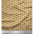 thumbnail image 1 of Soimoi Brown Cotton Poplin Fabric Circle Art Geometric Decor Fabric Printed Yard 56 Inch Wide, 1 of 5