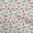 thumbnail image 1 of oneOone Rayon Red Fabric Asian Japanese Koi Fish With Wave Craft Projects Decor Fabric Printed By The Yard 56 Inch Wide, 1 of 4