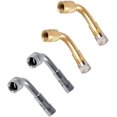 thumbnail image 1 of KEWAYO Adaptateur d'Extension de Valve de Pneu 4 Pcs 90°, Extensions Universelles de Tige de Valve Universelles, Valve de Roue Incurvée en Laiton, 1 of 5