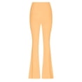 thumbnail image 4 of LOVZFMLL Women's Pants, Solid Color Tight Fitting Hip Shaping Flared Yoga Pants Orange, 2XL, 4 of 4