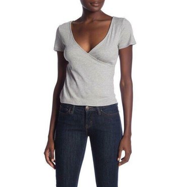 PST By Project Social T Haut à Manches Courtes Superposé pour Femme en Gris Taille g