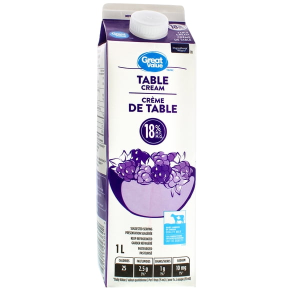 Great Value Table Cream