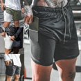 thumbnail image 3 of Men Athletic Outdoor Workout Running Shorts Sport Pants, 3 of 3