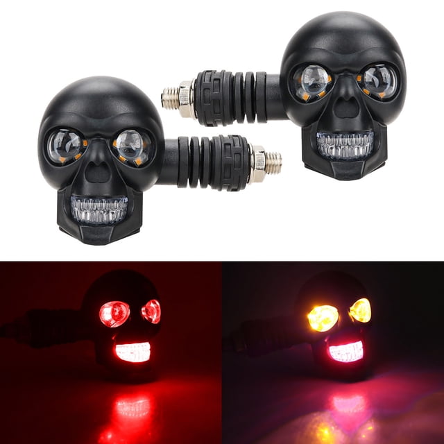 Clignotants à DEL Tête de Mort, 2 Pcs