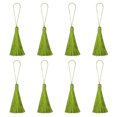 thumbnail image 1 of Unique Bargains 6.5' Silky Bookmark Tassels with Loop for DIY Craft Accessory, 8Pack Army Green, 1 of 5