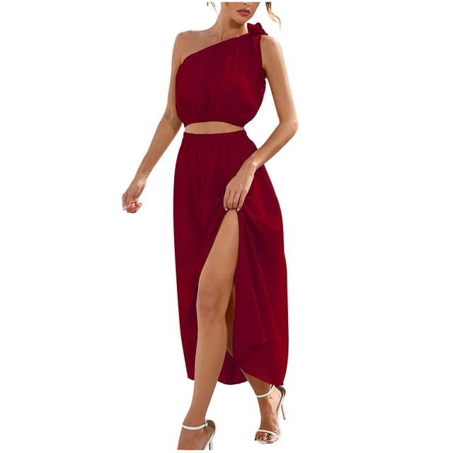 Birdeem Womens Fashion Bow Split Large Swing Suit Dress