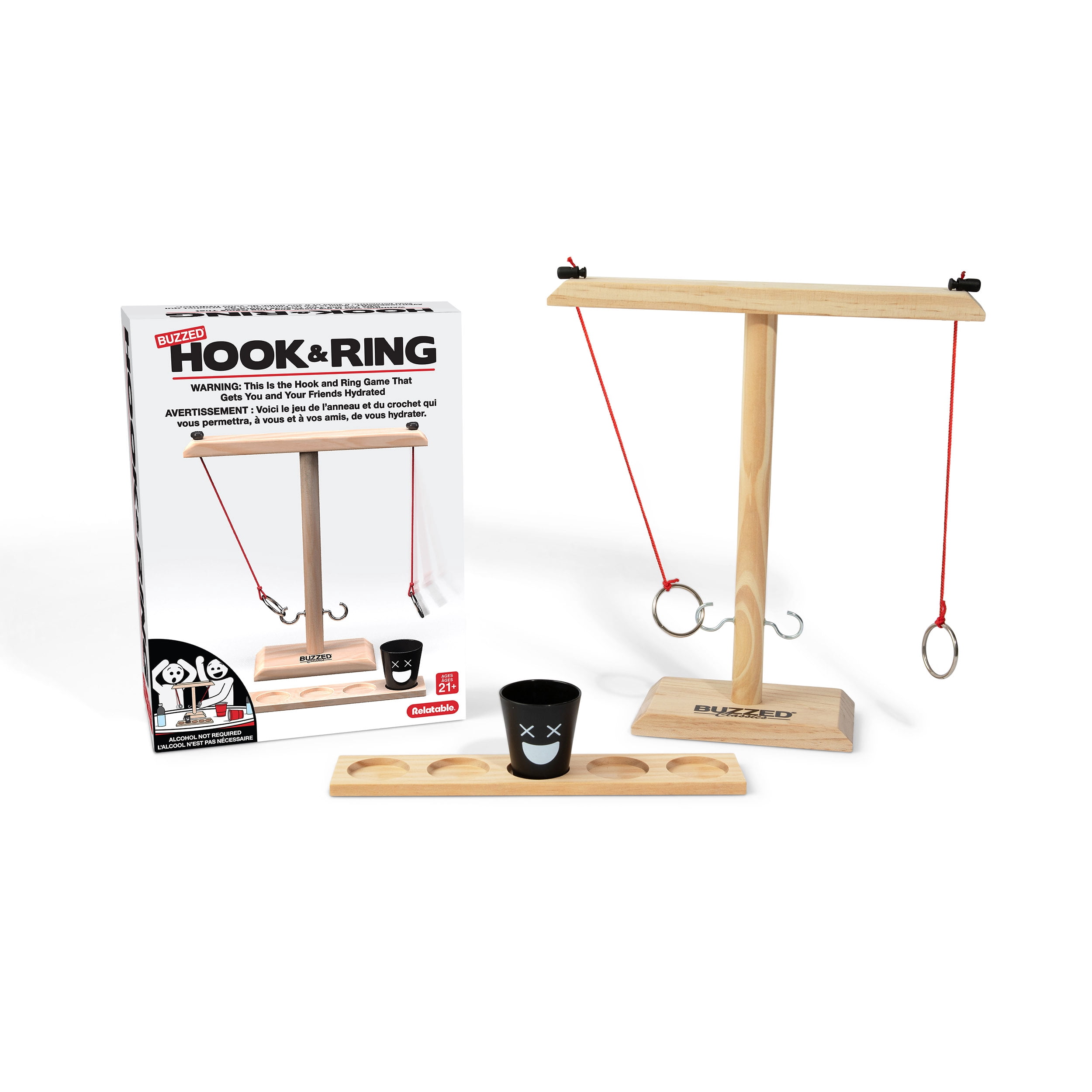 Buzzed Classics Hook and Ring – Ensemble de lancer d’anneaux pour adultes, par Buzzed What Do You Meme?