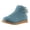 Blue, variant on Bmisegm Suede Boots for Women Booties Womens Shoes Fashion Lightweight Round Toe Thick Sole Flat Suede Low Tube Metal Buckle Short Boots Boots for Women Black 7.5
