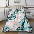 thumbnail image 1 of Marble Quilt Set Stone Pattern Fluid Coverlet Set Watercolor Marbling Texture Bedspread Set Modern Abstract Art Bedding Set Twin Size,Pink Blue, 1 of 5