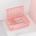 thumbnail image 3 of RoamHome Bilayer Plastic Pencil Box - Large Capacity Clear Storage Organizer with Snap-Tight Lid, Stackable Office & School Supply Case for Pens, Markers, Crayons (8x5x2in), 3 of 6