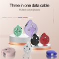 thumbnail image 3 of Charging Cable Retractable 5 Gear Length Type C/Micro USB Bending Resistance 3A 1M Lanyard Charger Cord for Home, 3 of 10