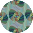 thumbnail image 1 of Ahgly Company Tapis d'Intérieur Ronds Transitionnels Gris Gray Lavables à la Machine, 4 Pieds Rond, 1 of 7