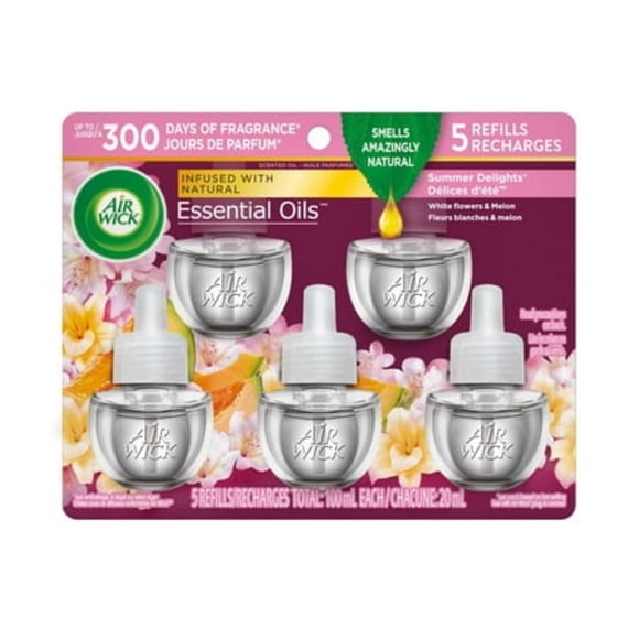 Air Wick Recharges d'Assainisseur d'Air à l'Huile Parfumée Summer Delight Life Scents