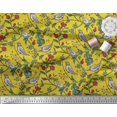 thumbnail image 3 of Soimoi Poly Georgette Fabric Bird & Leaf Bird Printed Craft Fabric by the Yard 52 Inch Wide, 3 of 3