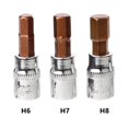 thumbnail image 1 of 3Pcs Hex Head Screwdriver Bit 1/4 Inch Drive Socket Hand Tools H3 H4 H5 H6 H7 H8, 1 of 9