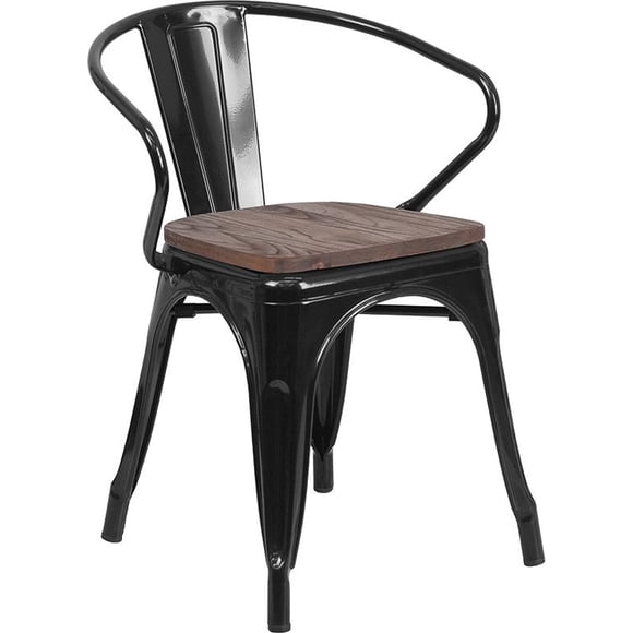Yellow Metal Chair With Arms