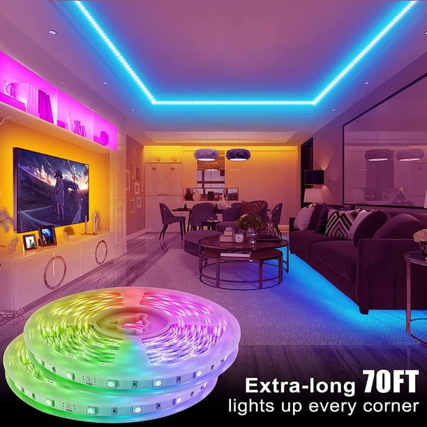 70FT LED Strip Lights, ViLSOM Bluetooth RGB LED Lights with App