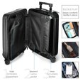 thumbnail image 2 of StorageBud 22" Lightweight Luggage Suitcase, Hard Shell Carry On Luggage Set Spinner Wheels (checked), Black, 2 of 7