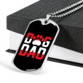 thumbnail image 3 of Chien Papa Rouge Patte Collier en Acier Inoxydable Ou en or 18 Carats Chien Tag 24" Chaîne, 3 of 8