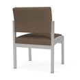 thumbnail image 5 of Lenox Steel Reception Waiting Armless Guest Chair / Silver Steel / Brown, 5 of 5