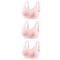 thumbnail image 1 of Bra Women Padded Bra Feature V-Neck Soft Bra Style W-1028 Pinks-a M, 1 of 3