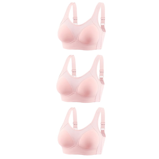 Bra Women Padded Bra Feature V-Neck Soft Bra Style W-1028 Pinks-a M