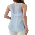 thumbnail image 2 of Débardeur Femme Sans Manches Col en U Transparent Ample Été Hauts Fendus, 2 of 7