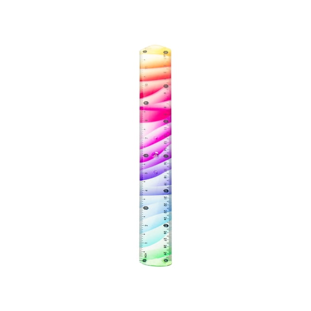 SLYNSHome Plastic Rulers 12 Inch 30 CM,Assorted Color Metric Bulk Rulers with Inches and Centimeters Ruler for Home,Office Supplies - 30CM