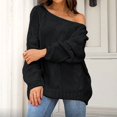 thumbnail image 1 of EGNMCR Chandails pour Femmes Mode Couleur Unie Grande Taille Ample Col Rond Chandail, Cadeaux pour Femmes, 1 of 6