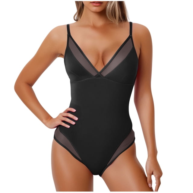 Diufon Women's Bikini Swimsuit Backless Deep V Neck Ruched Slim Swimwear Summer Beach Bathing Suits with Pads